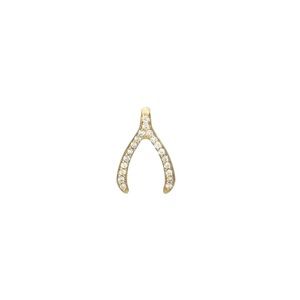 Mini Diamond wishbone pendant